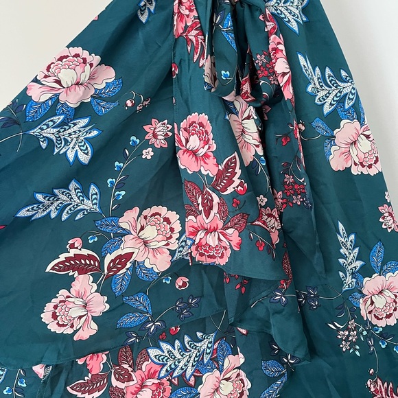 Hello Molly Falling In Style Midi Dress - NWT - green and print - Picture 8 of 9